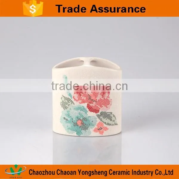 Fantastic made elegant flower ceramic bath accessory