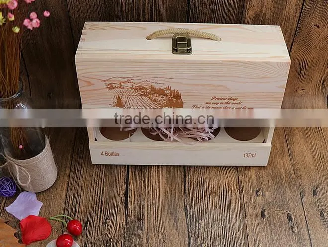 wooden boxes for ice wine bottles