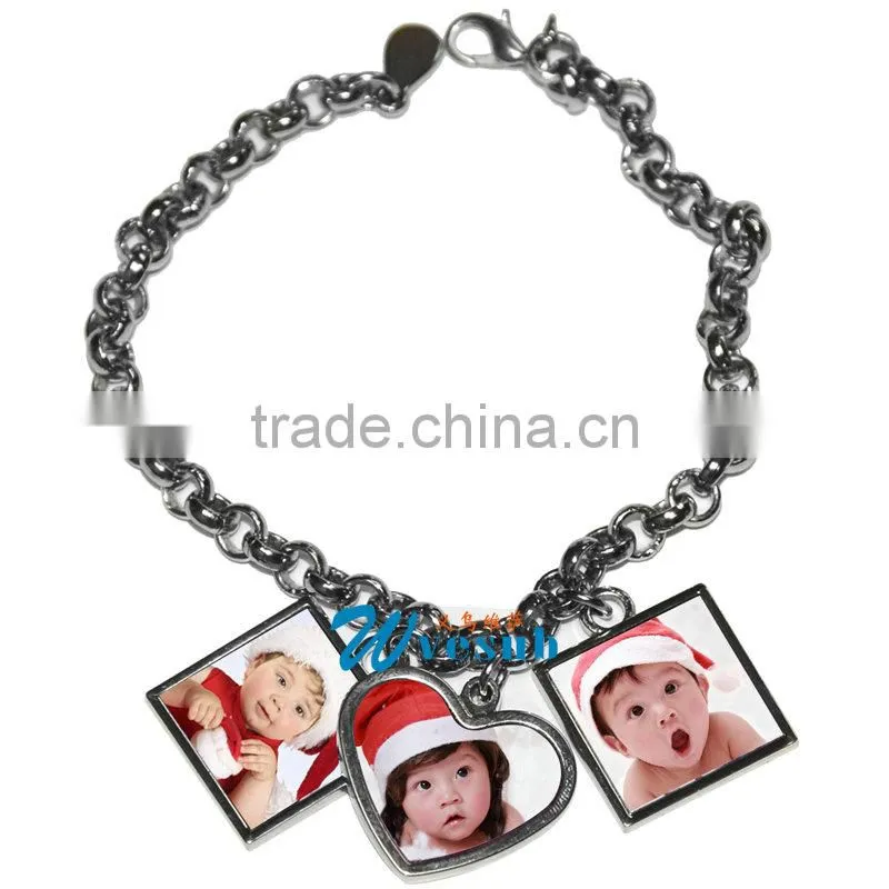 2017 New Fashionable Alloy Bracelet Necklace Earring Sublimation Jewellery