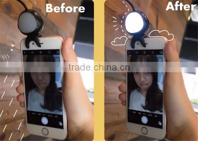 The alien mobile phone lights Skin beauty self timer LED lights Cartoon Bluetooth self timer Fill-in light