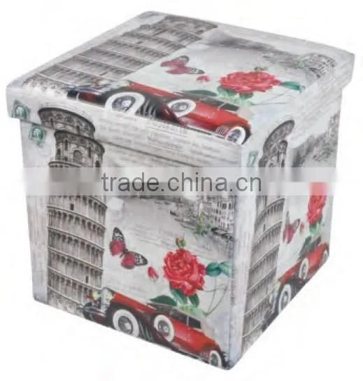 Hot Sale Latest Design PVC Printing Small Ottomans