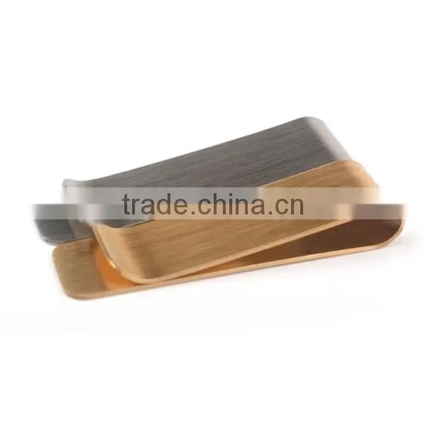 Accept custom wholesale high quality metal bills clip, paper clips, stainless steel money clips