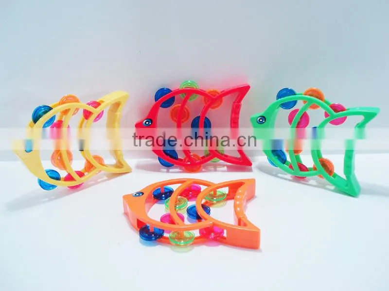 Colorful Hand bell for school Instrument Beautiful Tambourine musical instrument decoration