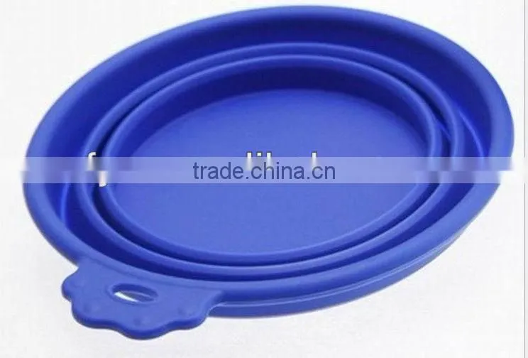 colorful folding silicone dog bowl