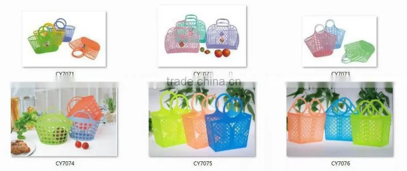 PE plastic basket with handle/Storage Basket/food basket