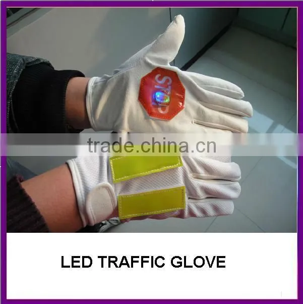 LED Palm Reflective Safety Traffic Gloves ZMR733
