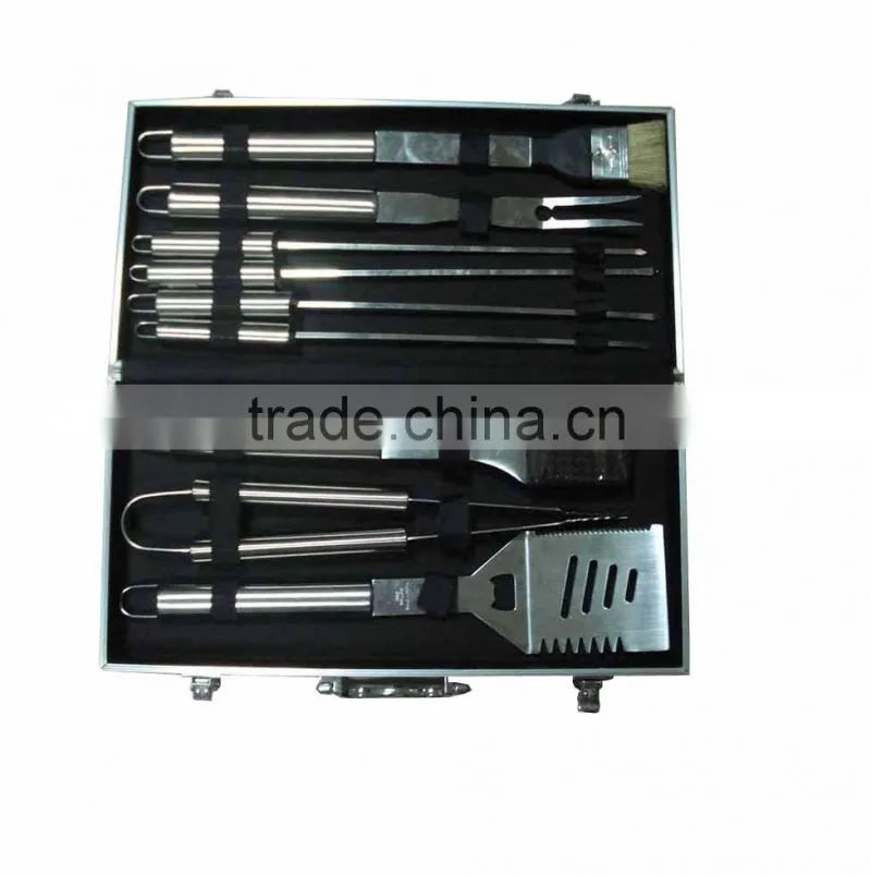 Top Quality Stainless Steel 9pcs Aluminum BBQ Tools