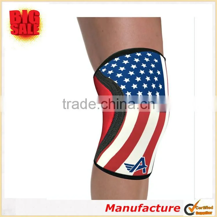 2017 latest design! 7mm neoprene knee sleeve sports support