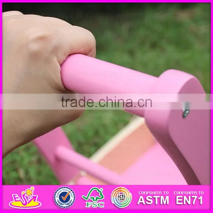 Unique baby walker wooden push toys for toddlers,Hot sell Wooden Baby Walker Trolley Toy W13C012