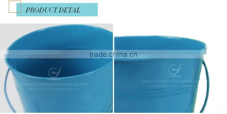 garden unique powder coated metal colorful flower pots colorful plant pots
