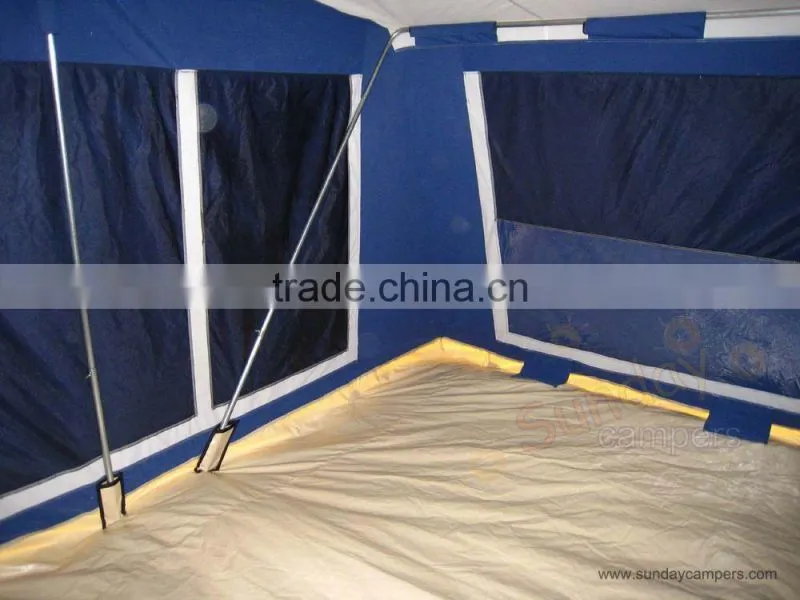 Outdoor sports 4WD waterproof cotton canvas fabric camping trailer/Car trailer tent for camping