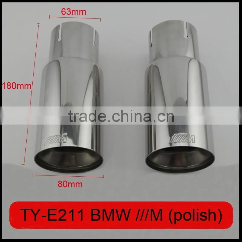 auto tuning stainless exhaust tips laser M polish for bmw