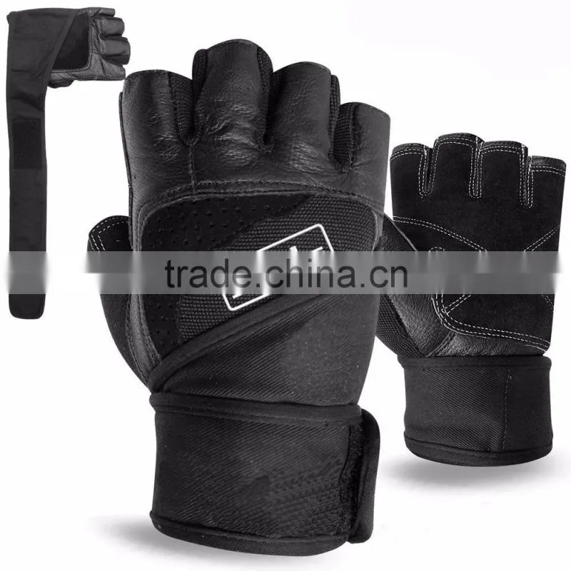 Professional Custom Weight Lifting Gloves with Embroidery Silicon Printing