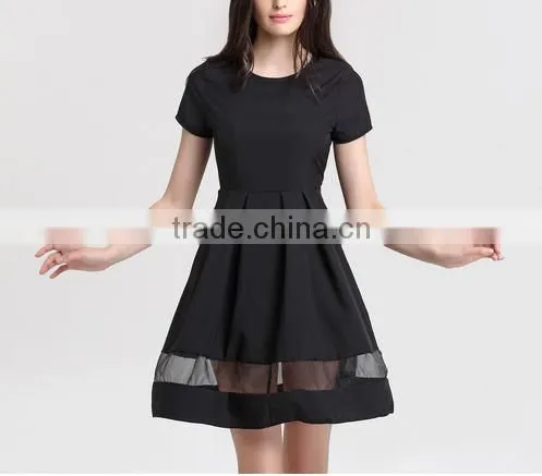 2016 Round Neck Solid Casual Summer Dress