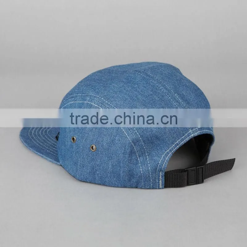 Blank custom flat brim 5 panel cowboy cap and hat