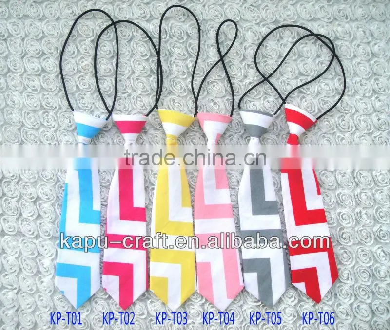 Fancy design cotton boys chevron tie wholesale