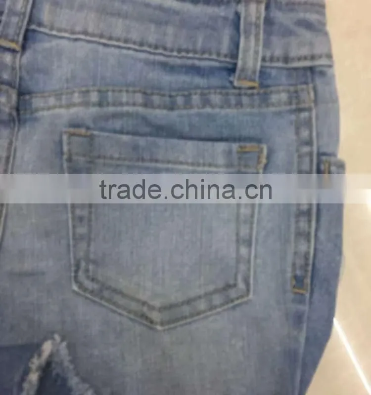Yiwu stock apparel blue denim summer cotton kids shorts