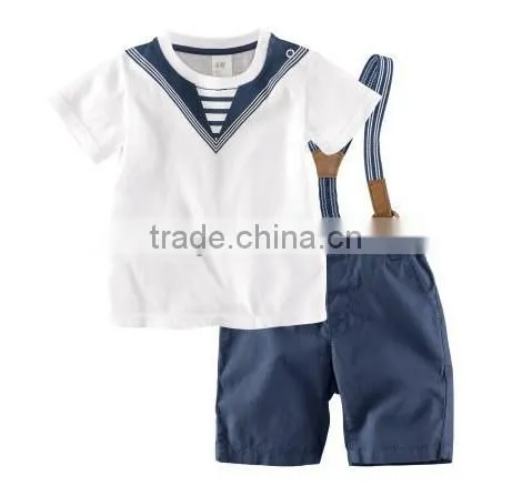 new boys sailor outfits kids fashion summer clothing sets baby suits boys summer clothes