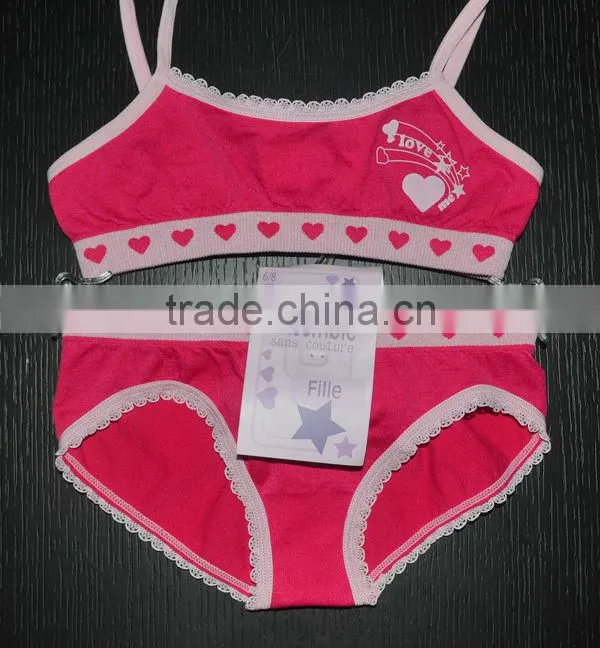 children's seamless sports underwear camisole&brief set