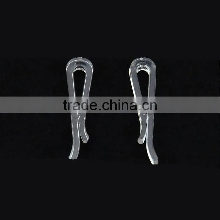 4.0*0.9*0.35cm Cheap U-shape Garment Accessory Transparent Plastic Clips for Packing