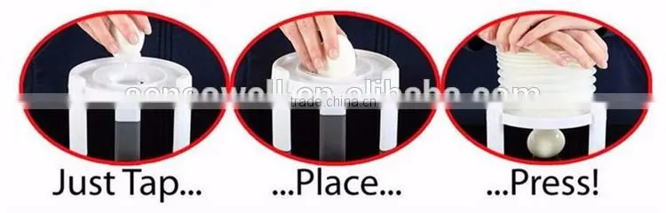 Scientific principle Instantly peel whole egg shell by pressing egg peeler
