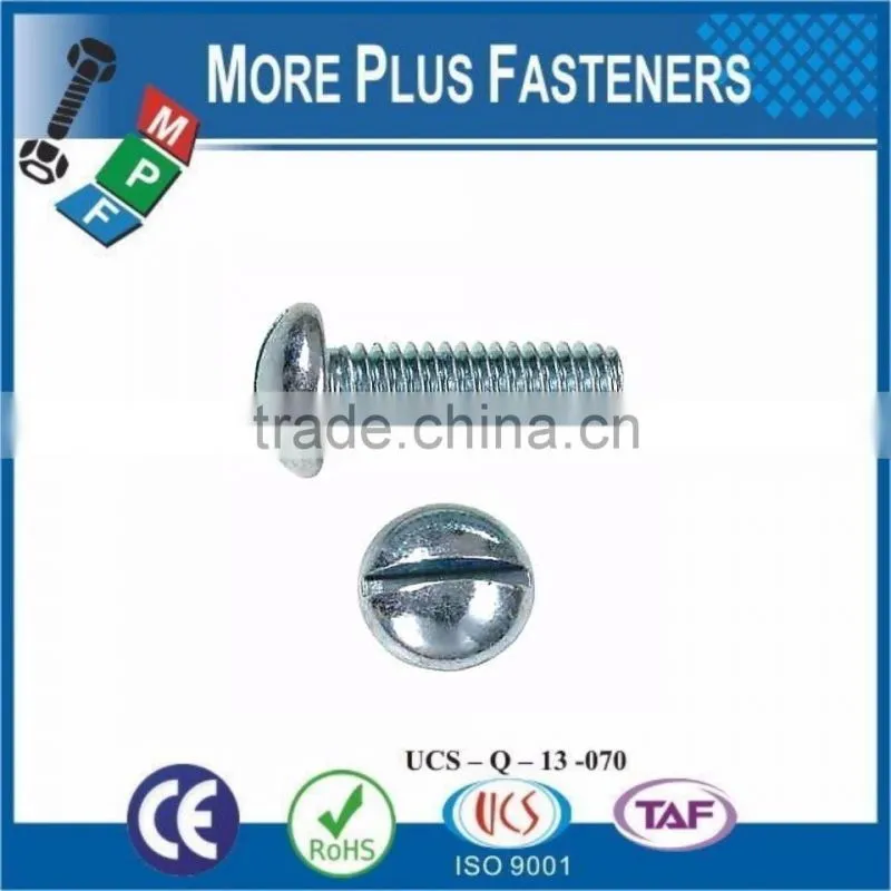 Made in Taiwan BSW Whitworth Slotted Round Head Machine Screw Brass BS450