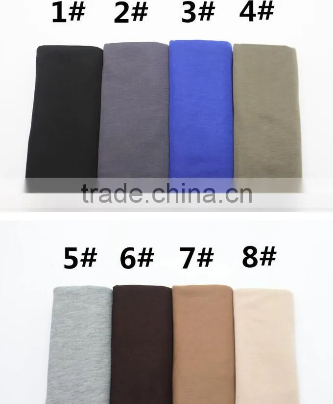 hot sale solid color Muslim woman hijab scarf lady fashion soft jersey scarves
