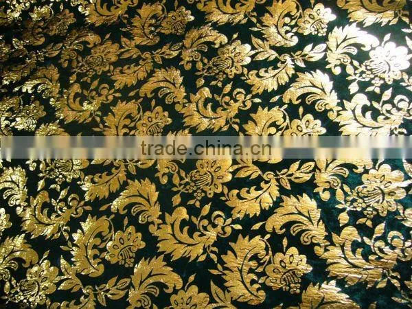 2013 New design 100% polyester bronzed dense velvet fabric for garment