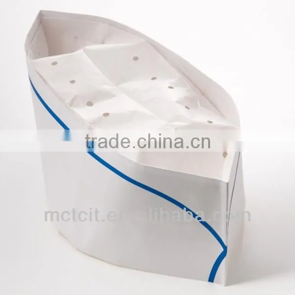 Eco-friendly disposable paper cook hat, white paper chef cap