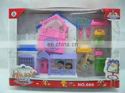 Hot sell kids plastic toy villa