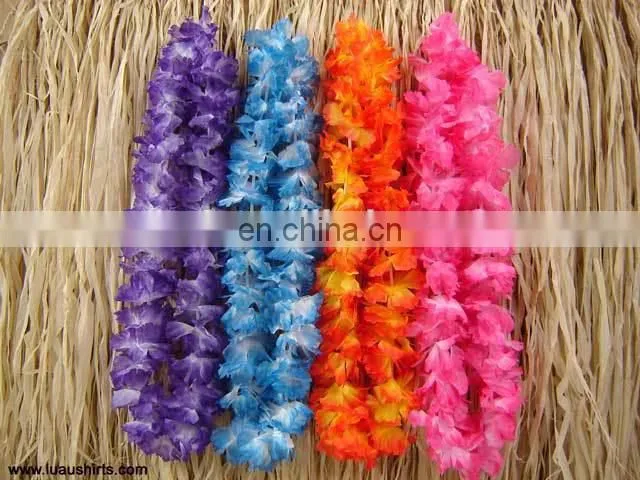 Carnival party yellow hawaii flower necklace lei HAI-0001