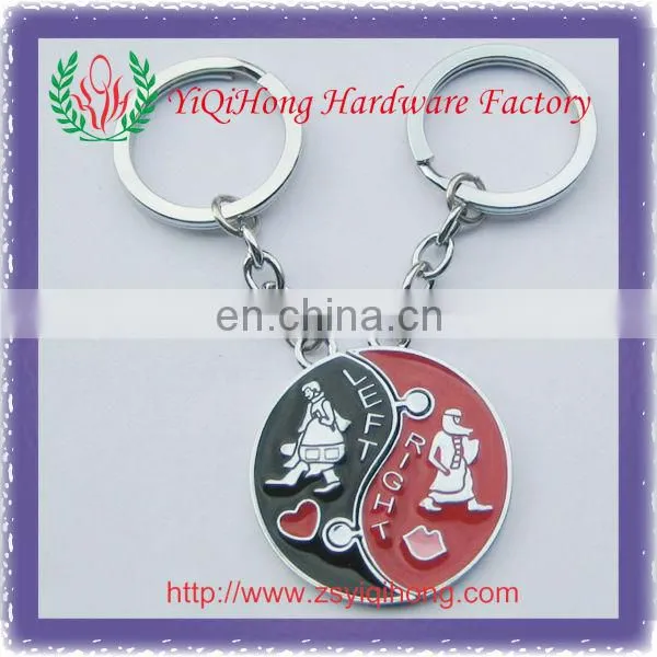 antique silver metal keychain/Military keychain
