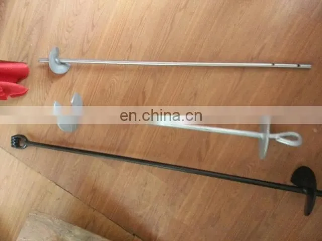 Power line helix forging no wrench screw driven shaft anchor