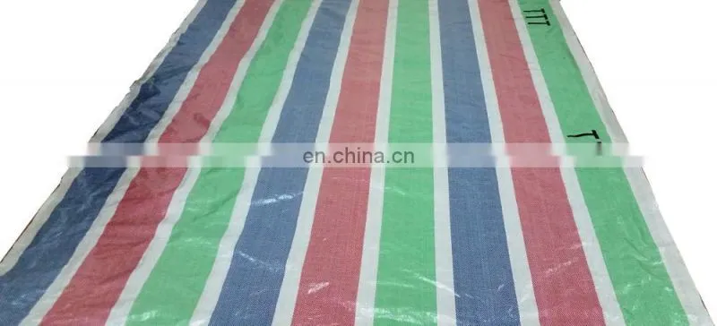 White Blue White Stripes Tarpaulin Supply For Singapore Malaysia- Made In Vietnam