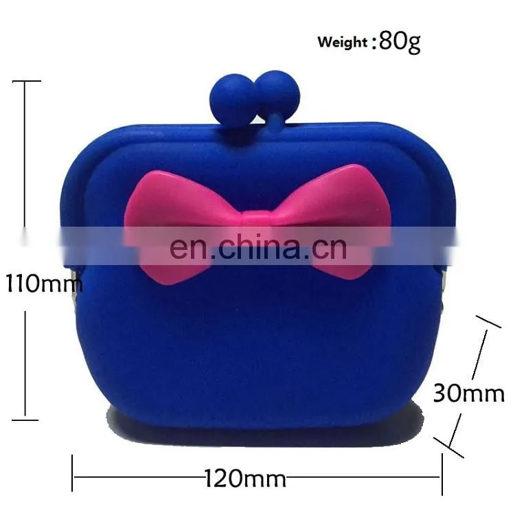Kisslock Lady Fashion Coin Purse Customized Women Silicone Change Purse Wallet