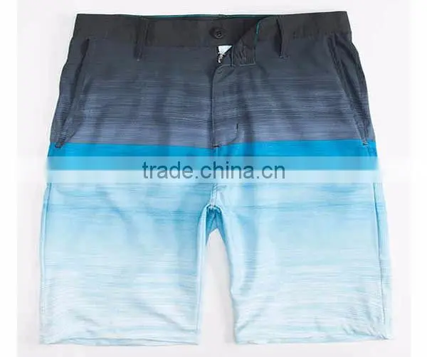 Wholesale Custom Fade Stripe Mens Hybrid Shorts
