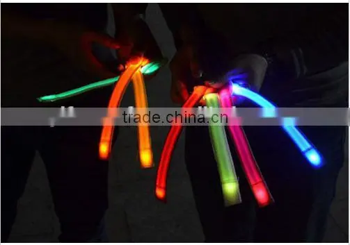 Trendy LED Flashing Wrist Band Bracelet Arm Band Belt Light Up Dance Party Glow