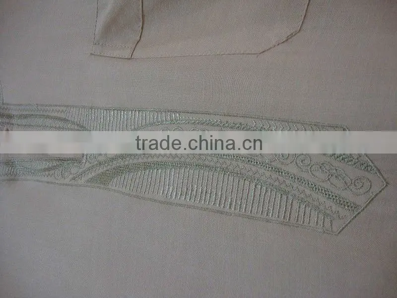 CM003 New daffah thobe 100% cotton poplin 137cm comfortable summer arabic men clothes short sleeve Muslim thobe