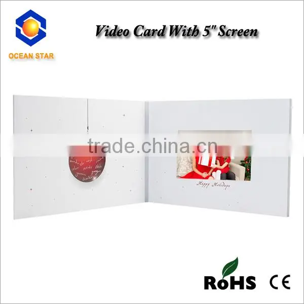 5" LCD video card for promotion/advertising/festival greeting