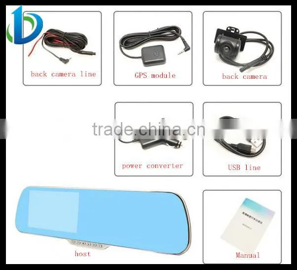 5 inch screen car video camera recorder with gps