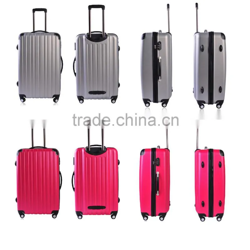 2015 high quality promotional colourful abs trolley luggage