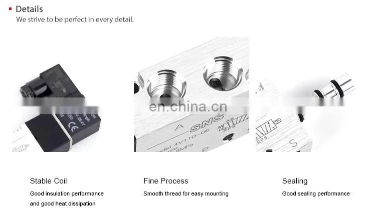 SNS 4V110-06 series directional hydraulic pump solenoid control stainless steel solenoid valve