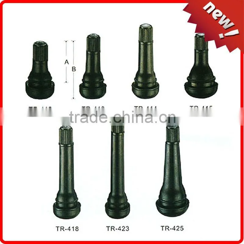 EPDM rubber snap in tubeless tire valve for passanger car & light truck