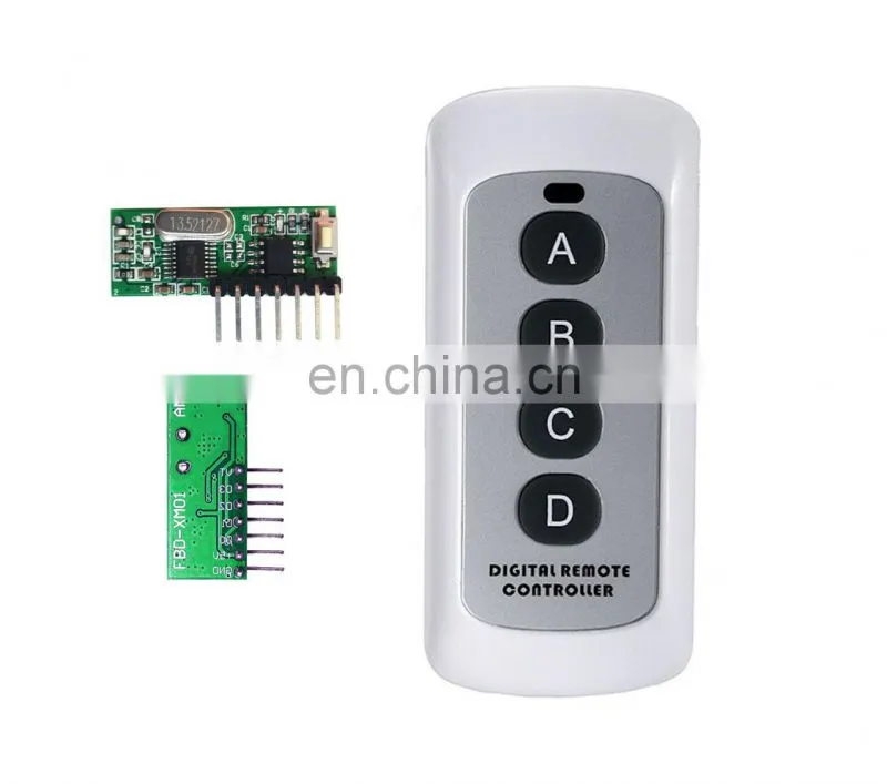 8-button remote control with wireless receiver module