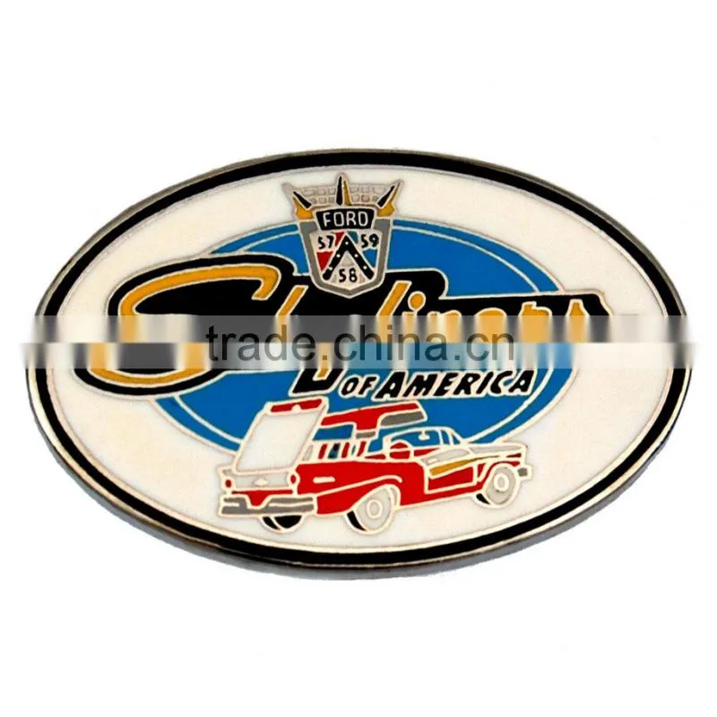 Red ribbon ustom die struck soft enamel badge pin/cloisonne lapel pins
