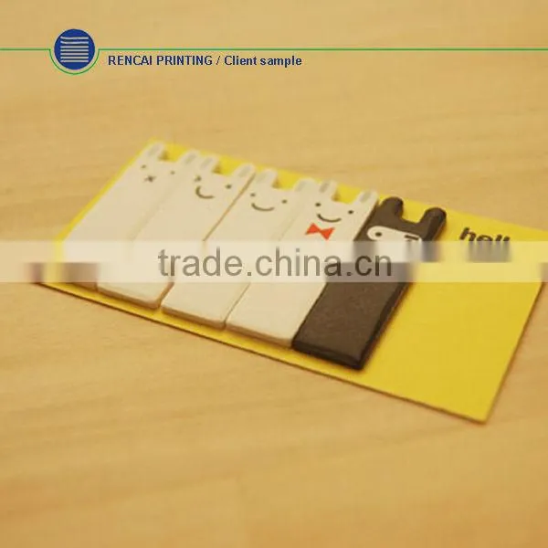 Lovely shaped high quality sticker bookmark note pad sticky notes