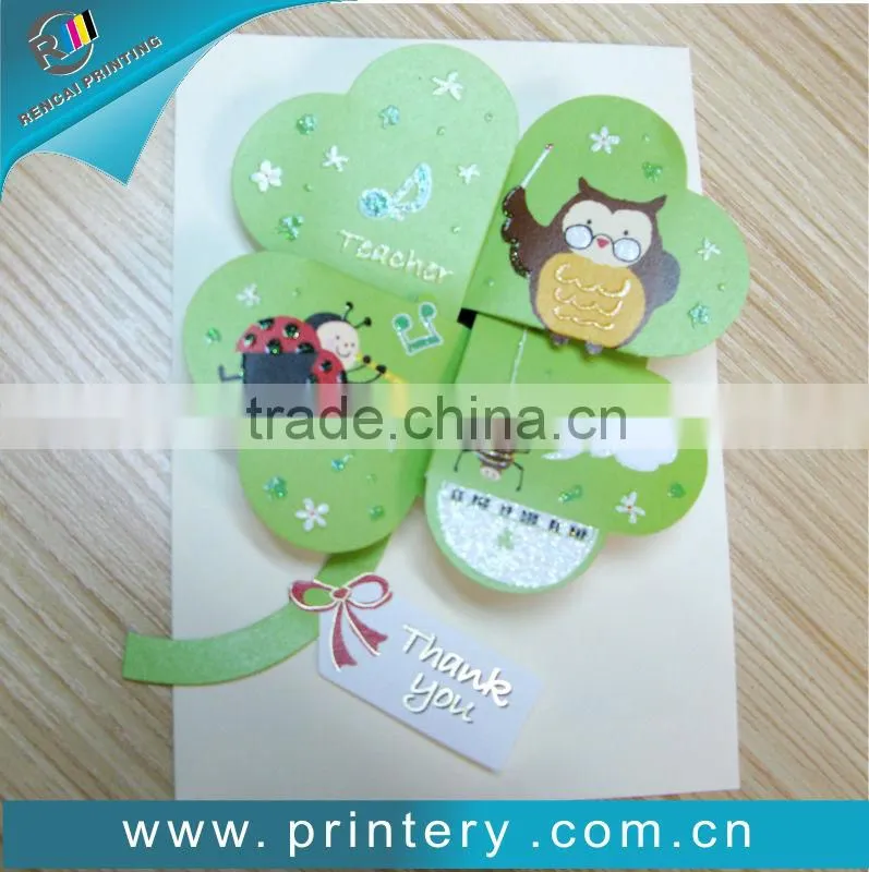 2014 Most Fashionable greeting card,handmade paper wedding invitation card