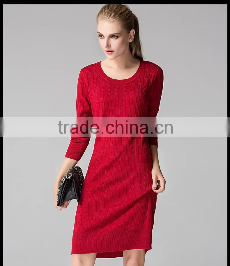 Special design chashmere sweater round collar sweater with buttons on back for girls