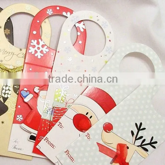 Wine bottle Christmas tags