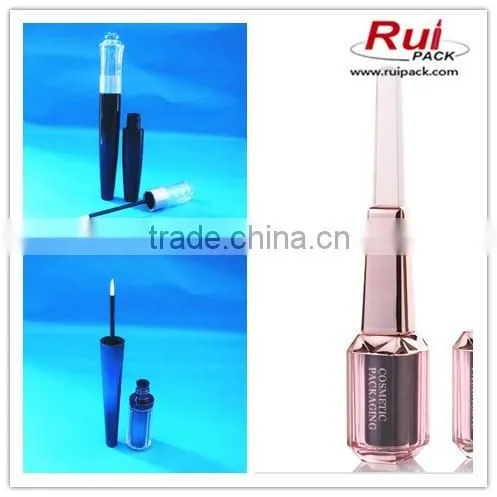 Finger shap lipstick case with aluminum gold inner, black lipstick tube/container in unique shape